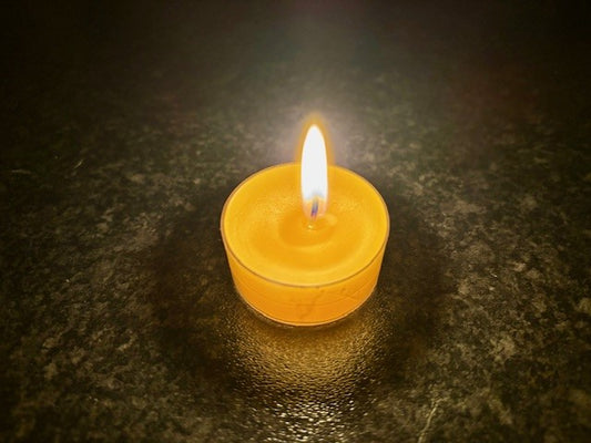 100% Real Raw Pure Beeswax Transparent Circle Tea-lights x 5No.