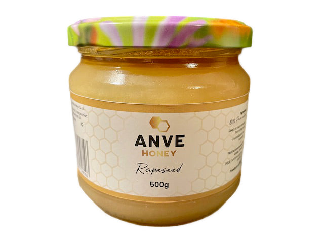 100% Real Raw Pure Rapeseed Honey 500G Jar. Brand New Harvest.