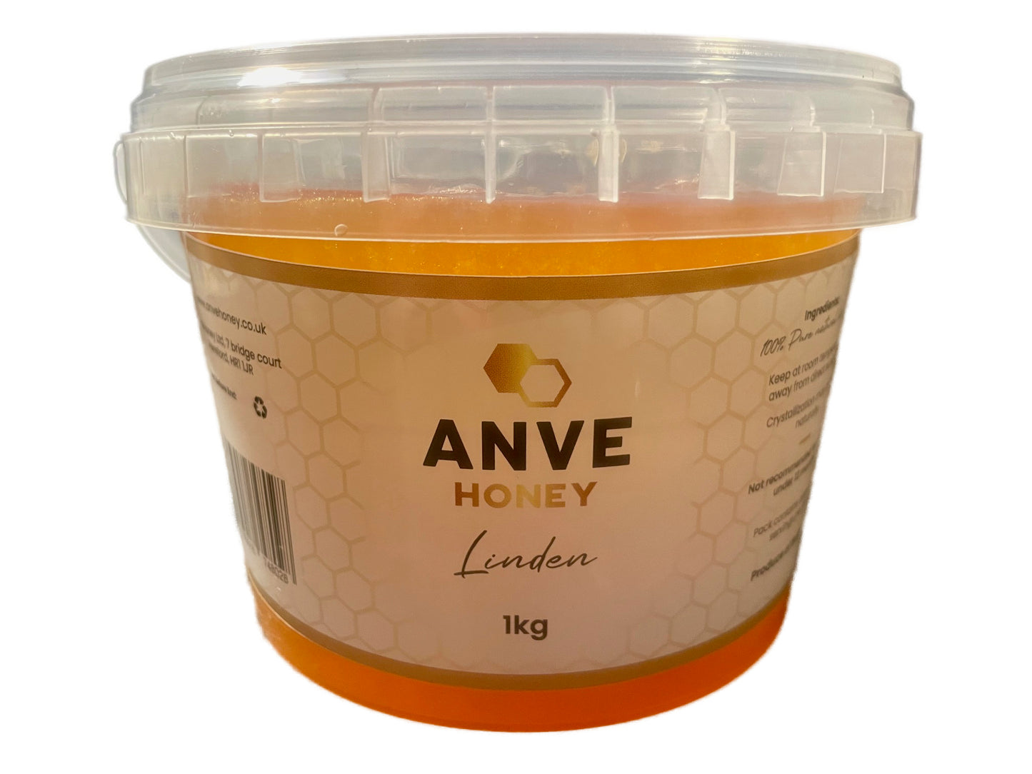 100% Real Raw Pure Linden Honey 1KG Tub. Brand New Harvest.
