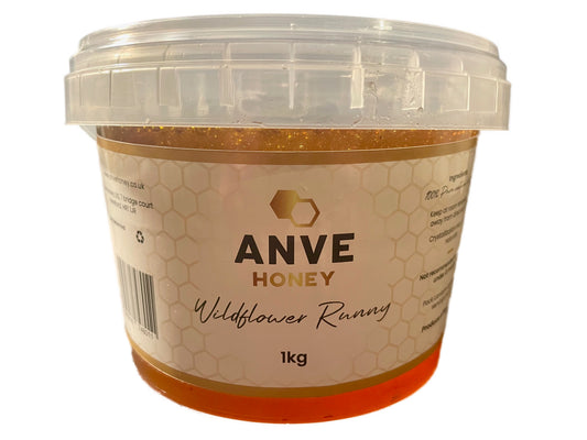 100% Real Raw Pure Wildflower Honey 1KG Tub. Brand New Harvest.