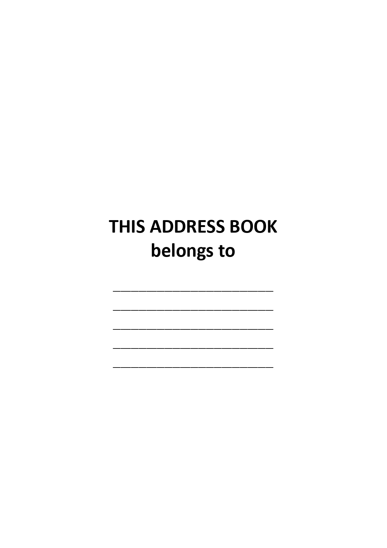 Simple Digital Address Book