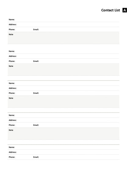 Simple Digital Address Book