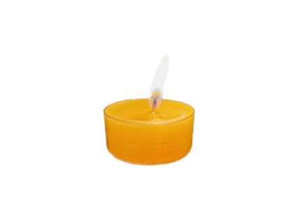 100% Real Raw Pure Beeswax Transparent Circle Tea-lights x 100No.